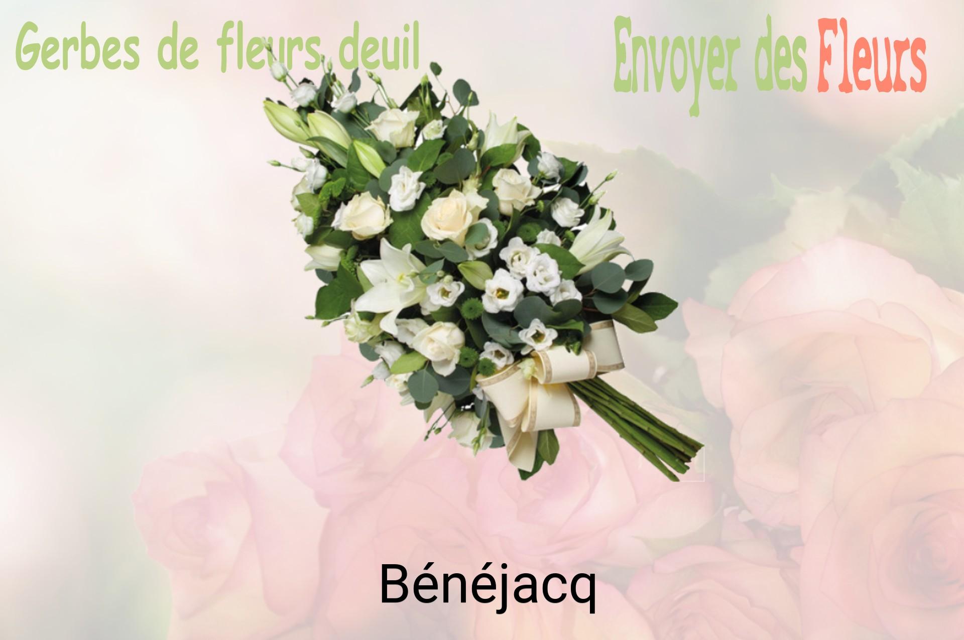 Gerbe de fleurs de deuil livrée à Bénéjacq